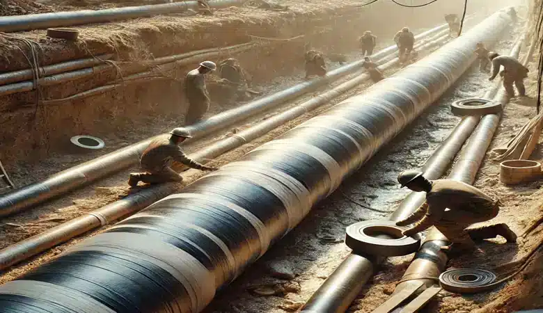 لوله درون خاک